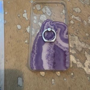 Brand new Claire’s iPhone 11 cell phone case with ring